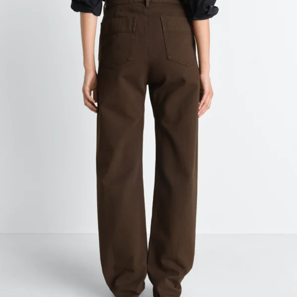 Lemaire Five Pockets Twisted Pants in Dyed Heavy Broken Twill - Pants - Parisian Minimalist Luxury at Coveti
