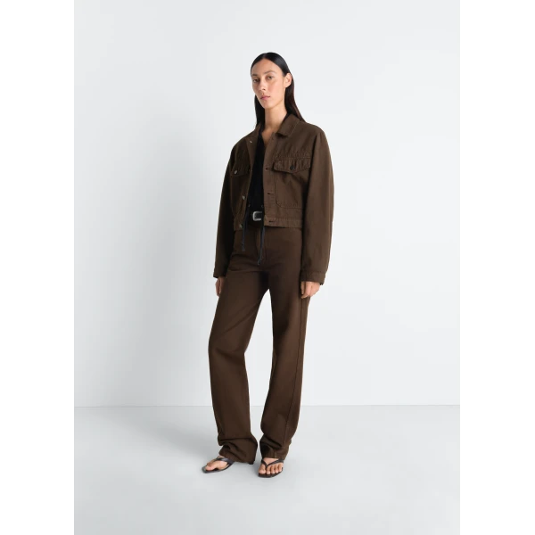 Lemaire Five Pockets Twisted Pants in Dyed Heavy Broken Twill, view 3
