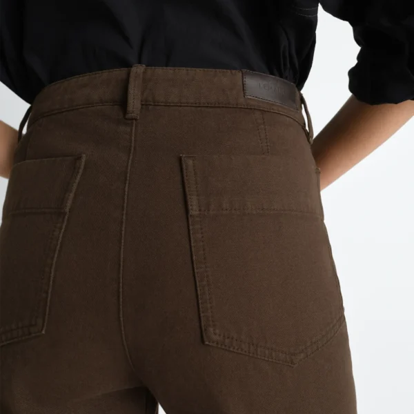 Lemaire Five Pockets Twisted Pants in Dyed Heavy Broken Twill - Pants - Parisian Minimalist Luxury at Coveti
