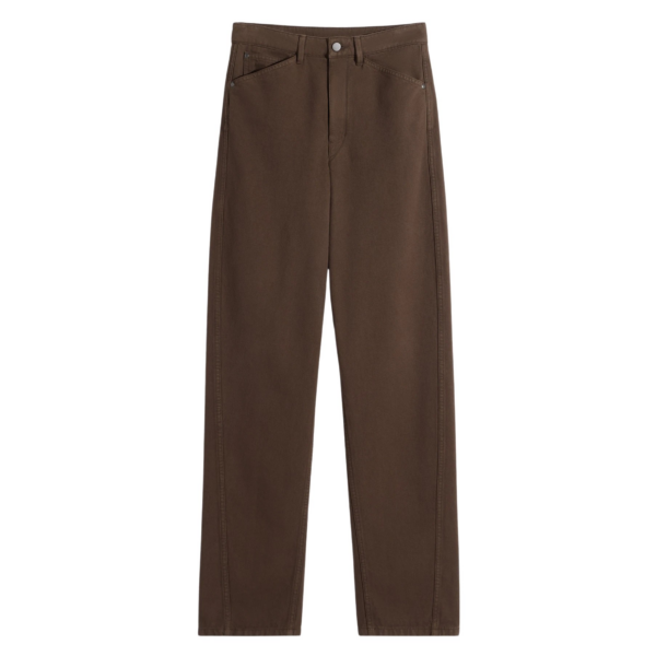 Lemaire Five Pockets Twisted Pants in Dyed Heavy Broken Twill - Pants - Parisian Minimalist Luxury at Coveti