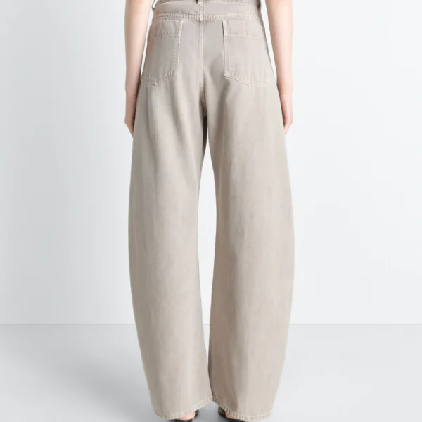 Lemaire High Waisted Curved Pants in Broken Twill - Pants - Parisian Minimalist Luxury at Coveti