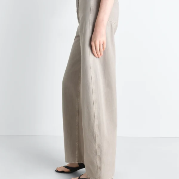 Lemaire High Waisted Curved Pants in Broken Twill - Pants - Parisian Minimalist Luxury at Coveti