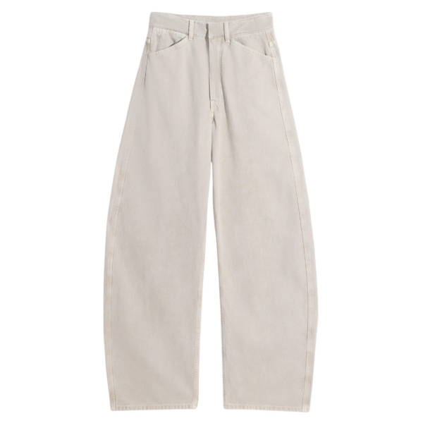 Lemaire High Waisted Curved Pants in Broken Twill - Pants - Parisian Minimalist Luxury at Coveti