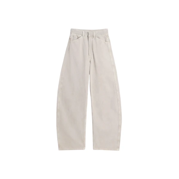 Lemaire High Waisted Curved Pants in Broken Twill - Pants - Parisian Minimalist Luxury at Coveti