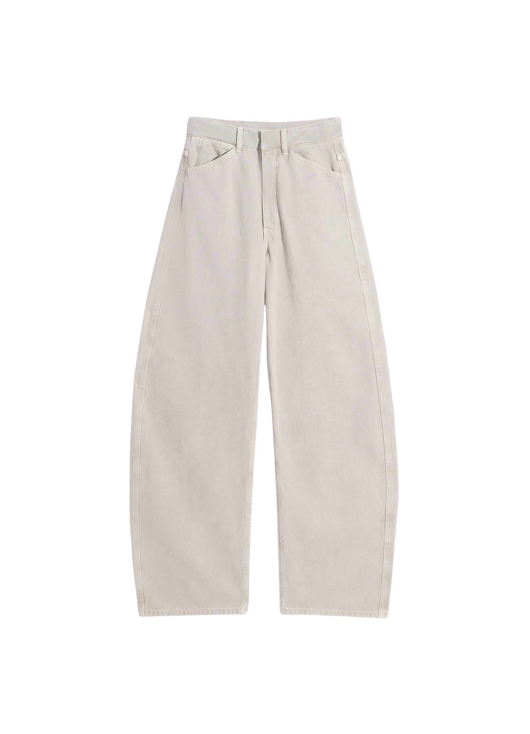 Lemaire High Waisted Curved Pants in Broken Twill
