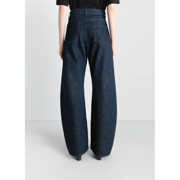 Lemaire High Waisted Curved Pants in Denim, view 2