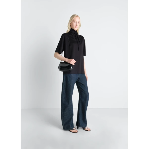 Lemaire High Waisted Curved Pants in Denim, view 3