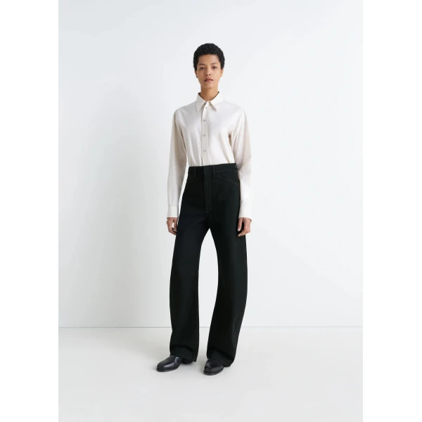 Lemaire High Waisted Curved Pants in Denim, view 2