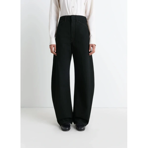 Lemaire High Waisted Curved Pants in Denim, view 3