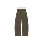 Lemaire High Waisted Curved Pants in Denim - Pants - Parisian Minimalist Luxury at Coveti