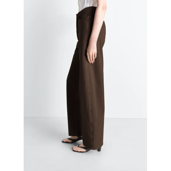 Lemaire High Waisted Curved Pants in Dyed Heavy Broken Twill, view 5