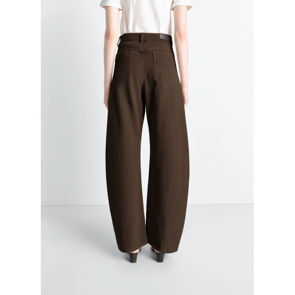 Lemaire High Waisted Curved Pants in Dyed Heavy Broken Twill, view 6