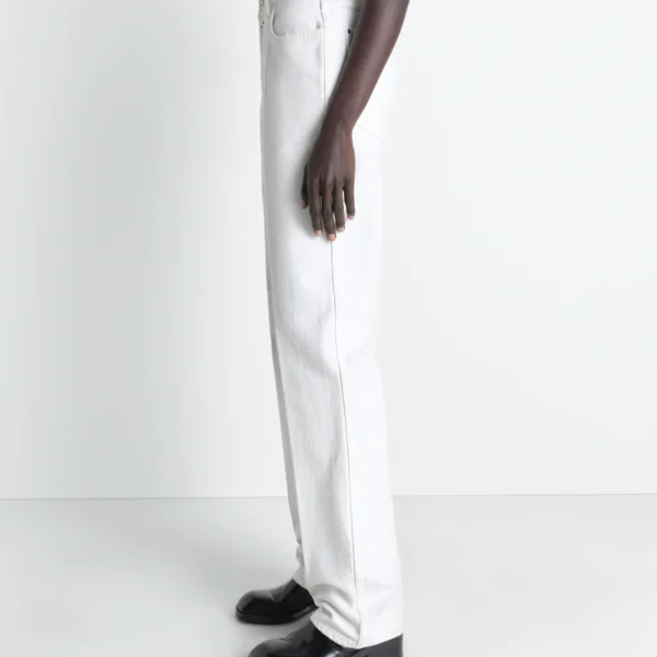 Lemaire High Waisted Straight Pants in Denim - Pants - Parisian Minimalist Luxury at Coveti