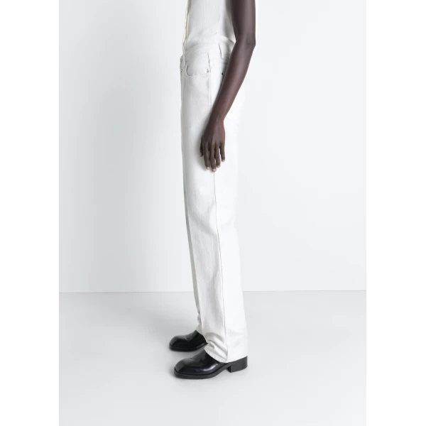 Lemaire High Waisted Straight Pants in Denim, view 4