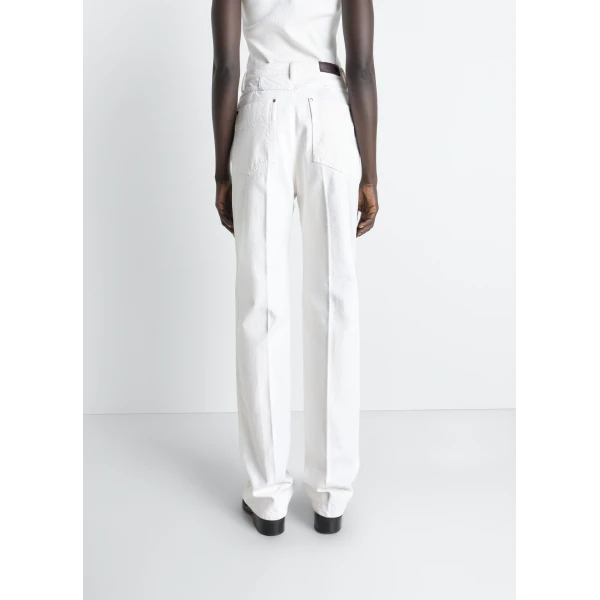Lemaire High Waisted Straight Pants in Denim, view 5