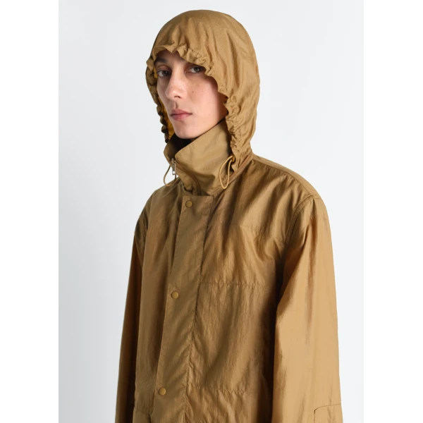 Lemaire Hooded Raincoat in Light Nylon Coat, view 2