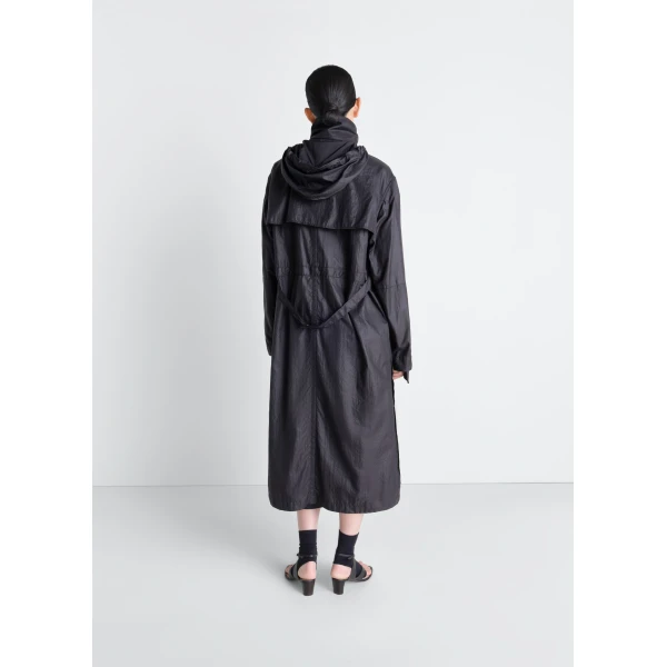 Lemaire Hooded Raincoat in Light Nylon Coat, view 2
