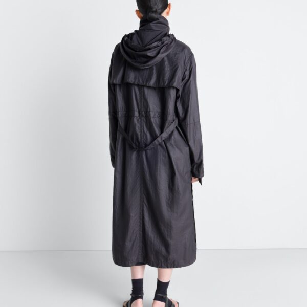 Lemaire Hooded Raincoat in Light Nylon - Coats - Parisian Minimalist Luxury at Coveti