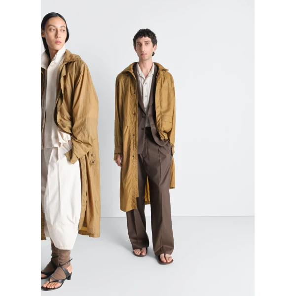 Lemaire Hooded Raincoat in Light Nylon Coat, view 3