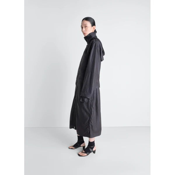 Lemaire Hooded Raincoat in Light Nylon Coat, view 3