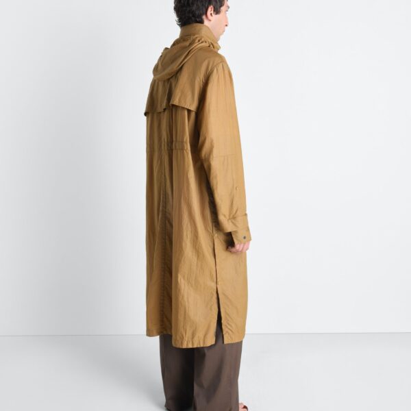 Lemaire Hooded Raincoat in Light Nylon - Coats - Parisian Minimalist Luxury at Coveti