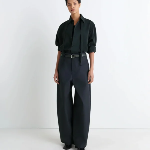 Lemaire Large Chino in Cotton Twill - Pants - Parisian Minimalist Luxury at Coveti