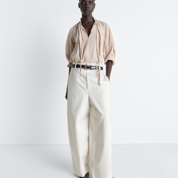 Lemaire Large Chino in Cotton Twill - Pants - Parisian Minimalist Luxury at Coveti