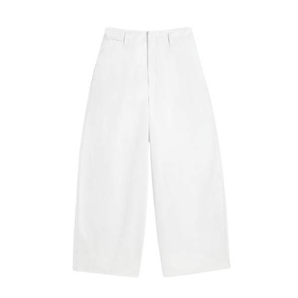 Lemaire Large Chino in Cotton Twill - Pants - Parisian Minimalist Luxury at Coveti
