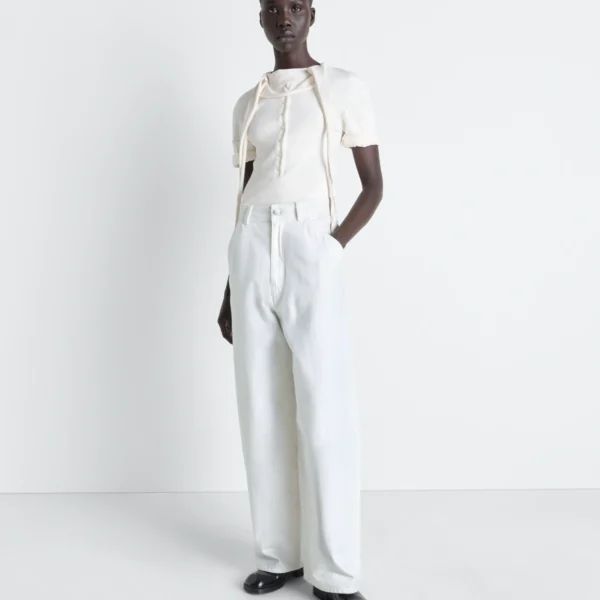 Lemaire Large Pants in Denim - Pants - Parisian Minimalist Luxury at Coveti