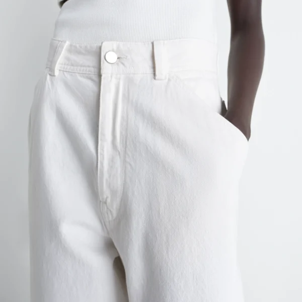 Lemaire Large Pants in Denim - Pants - Parisian Minimalist Luxury at Coveti