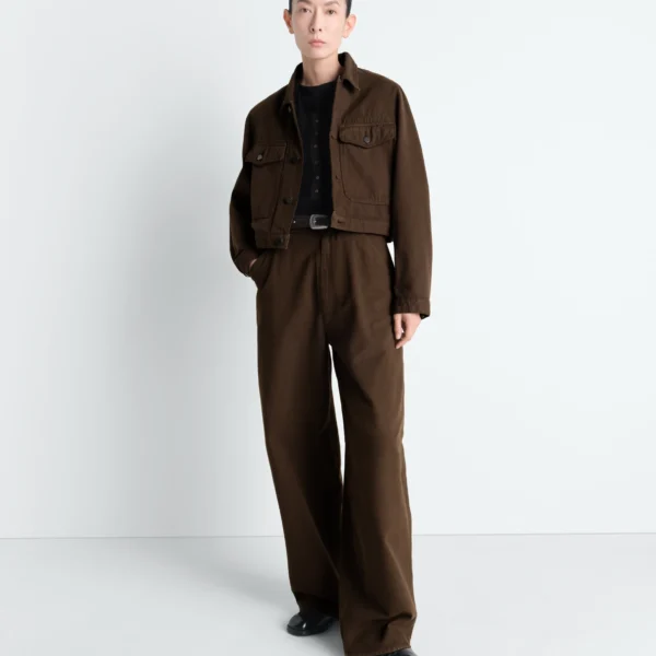 Lemaire Large Pants in Dyed Broken Twill - Pants - Parisian Minimalist Luxury at Coveti