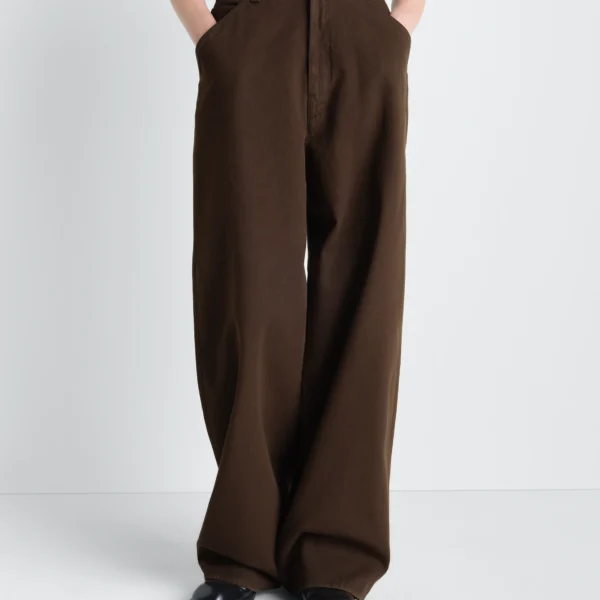 Lemaire Large Pants in Dyed Broken Twill - Pants - Parisian Minimalist Luxury at Coveti