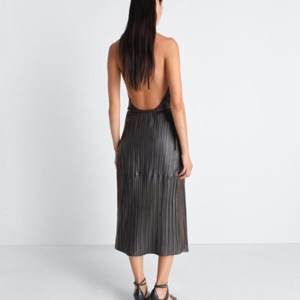 Lemaire Leather Apron Dress in Crinkle Lamb Leather - Dresses - Parisian Minimalist Luxury at Coveti