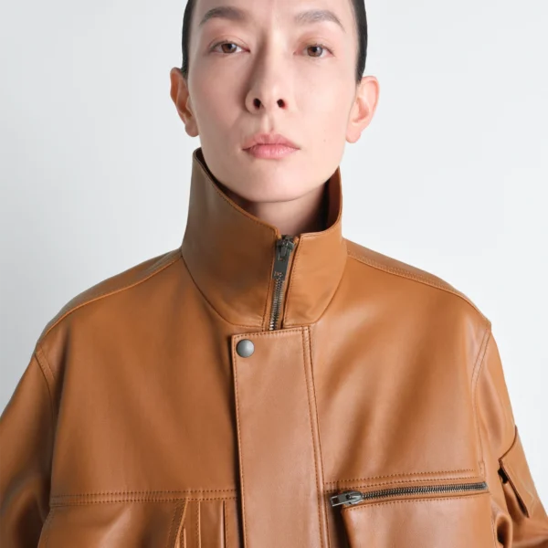 Lemaire Leather Blouson with Pockets in Leather - Jackets - Parisian Minimalist Luxury at Coveti
