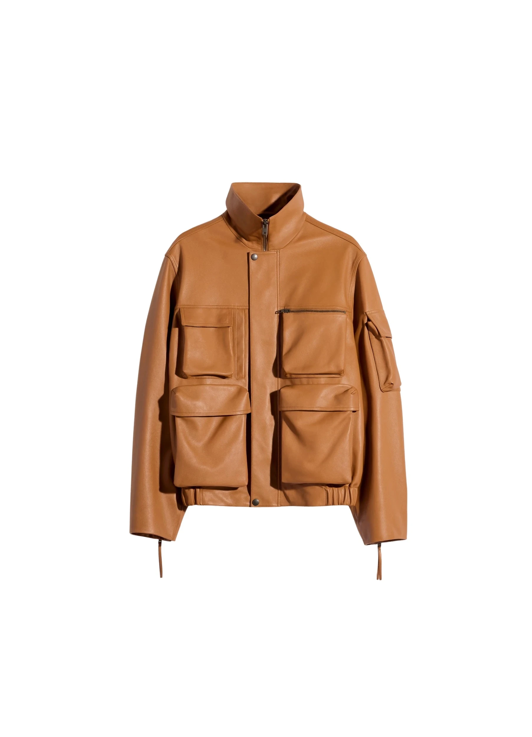 Lemaire-Leather-Blouson-with-Pockets-in-Leather-coveti-614061_nobg Lemaire Leather Blouson with Pockets in Leather - Jackets - Parisian Minimalist Luxury at Coveti