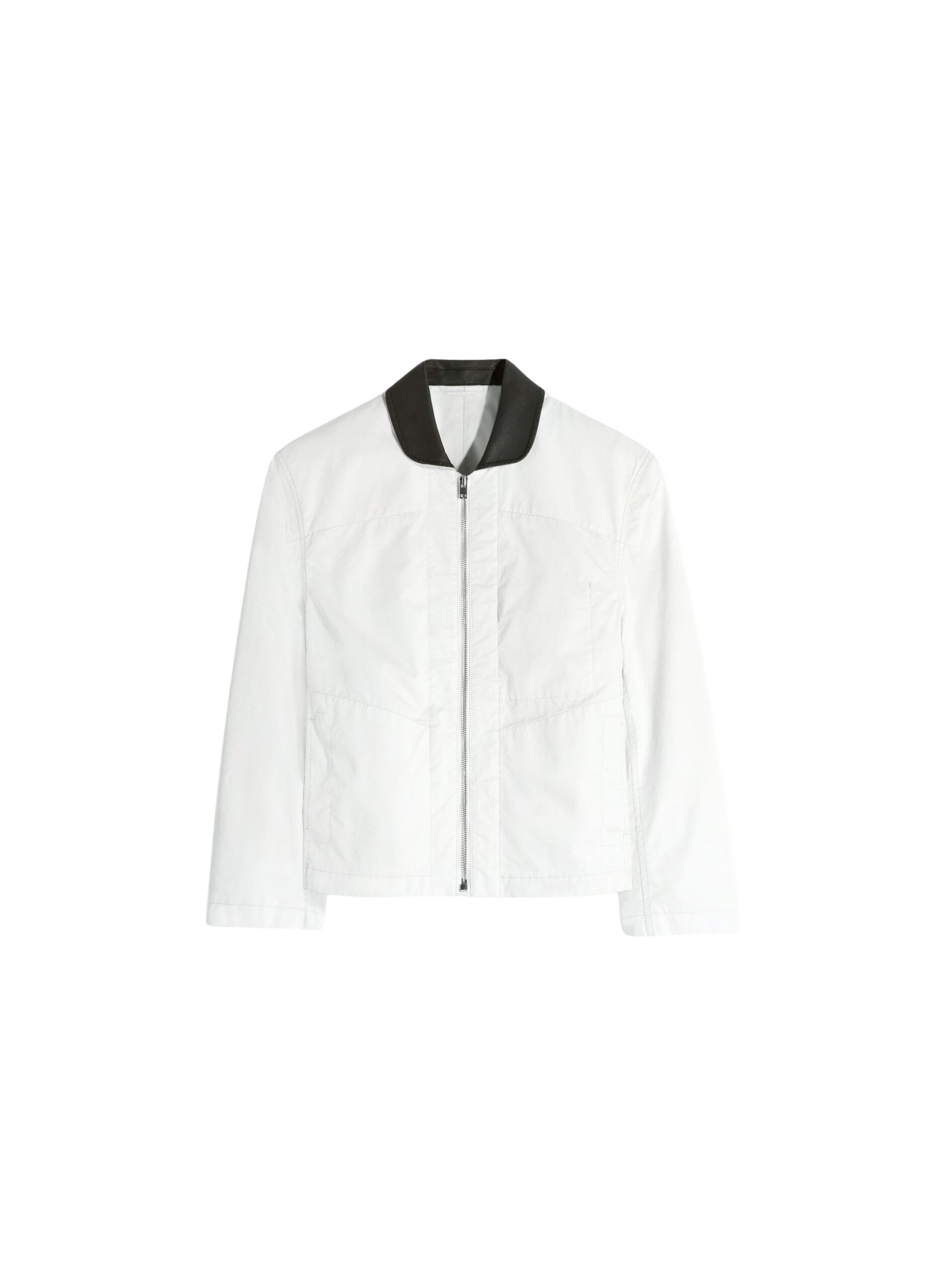Lemaire Leather Collar Blouson in Cotton Twill Jacket
