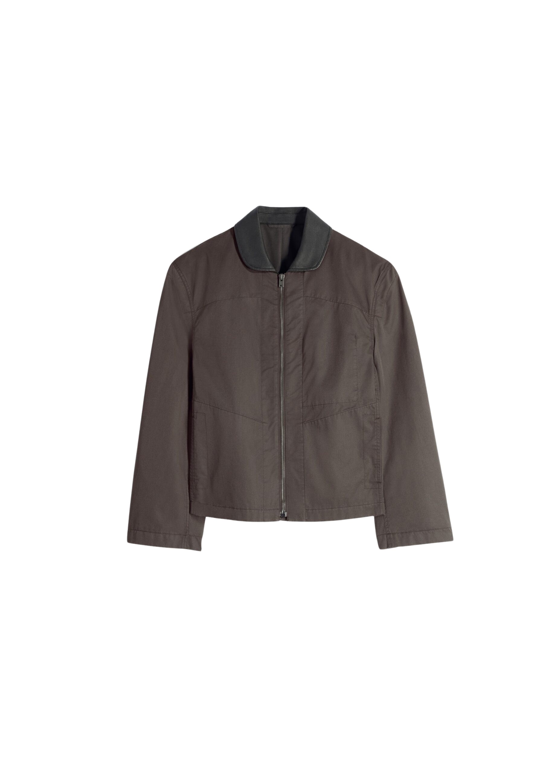 Lemaire Leather Collar Blouson in Cotton Twill Jacket