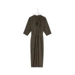 Lemaire-Leather-V-neck-Dress-coveti-175357_nobg Lemaire Leather V-neck Dress - Dresses - Parisian Minimalist Luxury at Coveti