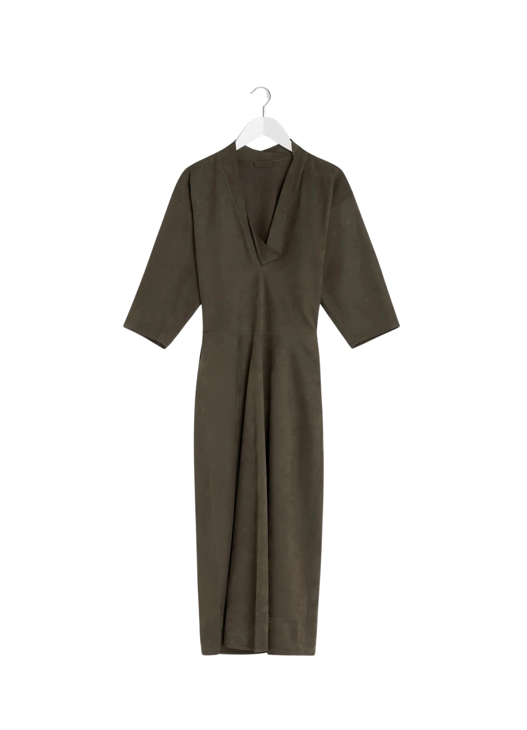 Lemaire-Leather-V-neck-Dress-coveti-175357_nobg Lemaire Leather V-neck Dress - Dresses - Parisian Minimalist Luxury at Coveti