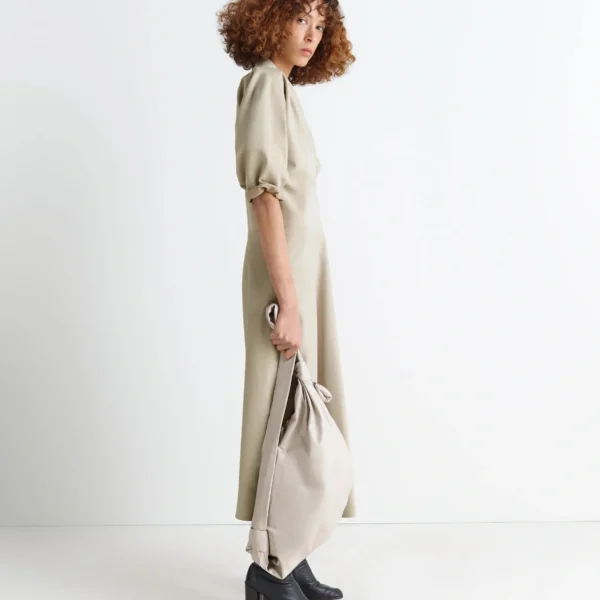 Lemaire Leather V-neck Dress - Dresses - Parisian Minimalist Luxury at Coveti
