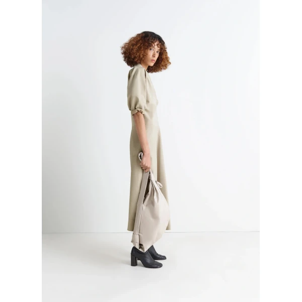 Lemaire Leather V-neck Dress, view 4