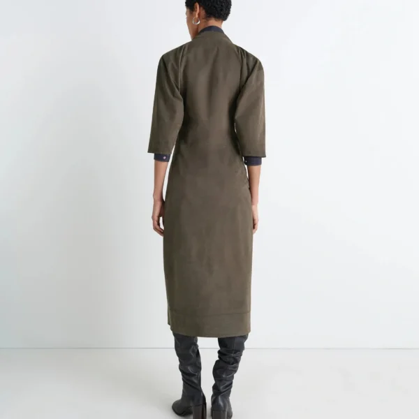 Lemaire Leather V-neck Dress - Dresses - Parisian Minimalist Luxury at Coveti