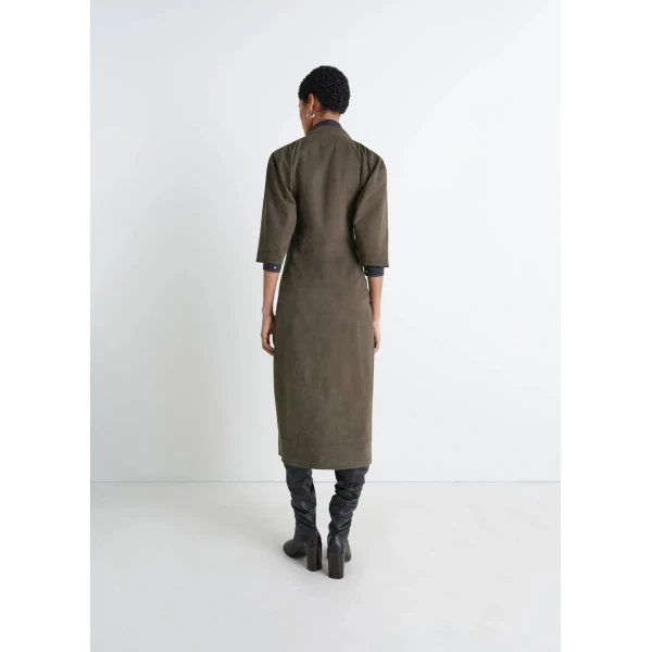 Lemaire Leather V-neck Dress, view 5