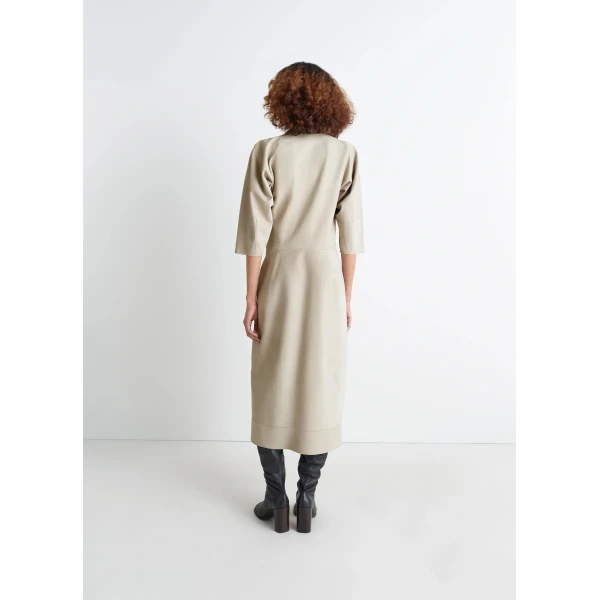 Lemaire Leather V-neck Dress, view 5
