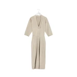 Lemaire Leather V-neck Dress - Dresses - Parisian Minimalist Luxury at Coveti