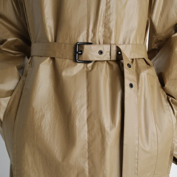 Lemaire Light Wrap Coat in Light Coated Cotton - Coats - Parisian Minimalist Luxury at Coveti