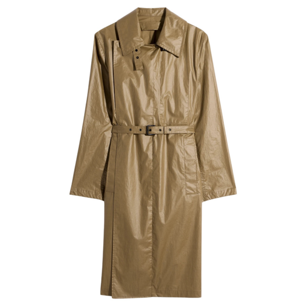 Lemaire Light Wrap Coat in Light Coated Cotton - Coats - Parisian Minimalist Luxury at Coveti