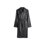 Lemaire Light Wrap Coat in Light Coated Cotton - Coats - Parisian Minimalist Luxury at Coveti