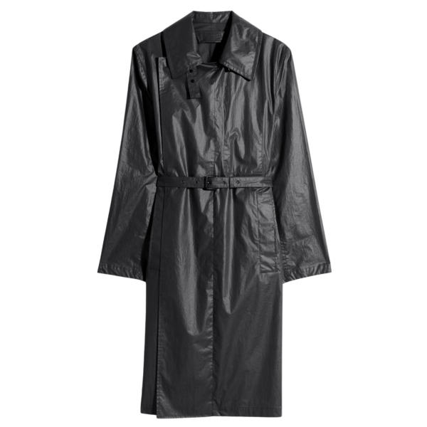 Lemaire Light Wrap Coat in Light Coated Cotton - Coats - Parisian Minimalist Luxury at Coveti