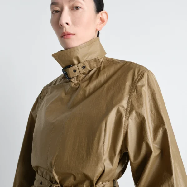 Lemaire Light Wrap Jacket in Light Coated Cotton - Jackets - Parisian Minimalist Luxury at Coveti